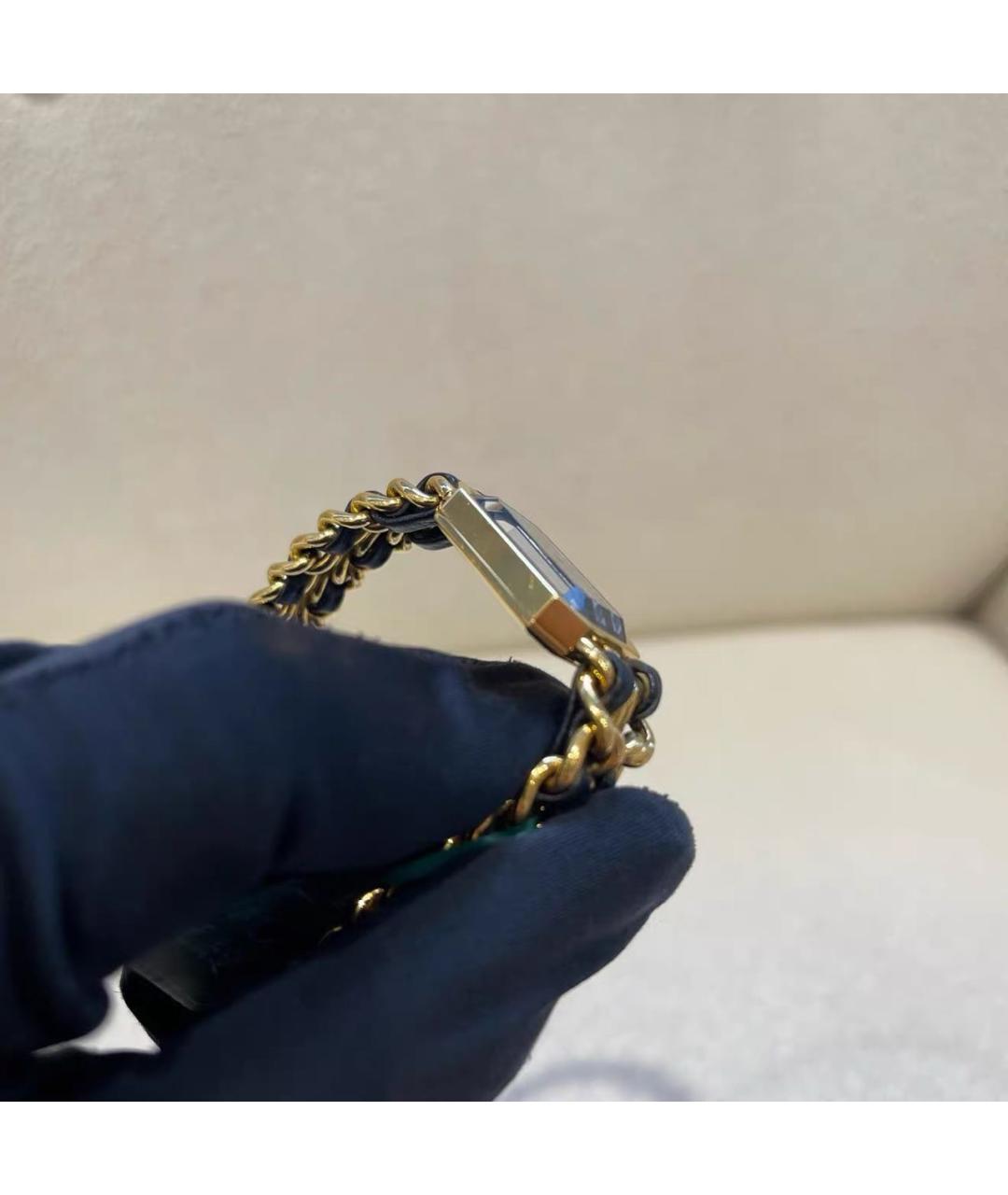 CHANEL Черные кожаные часы, фото 4