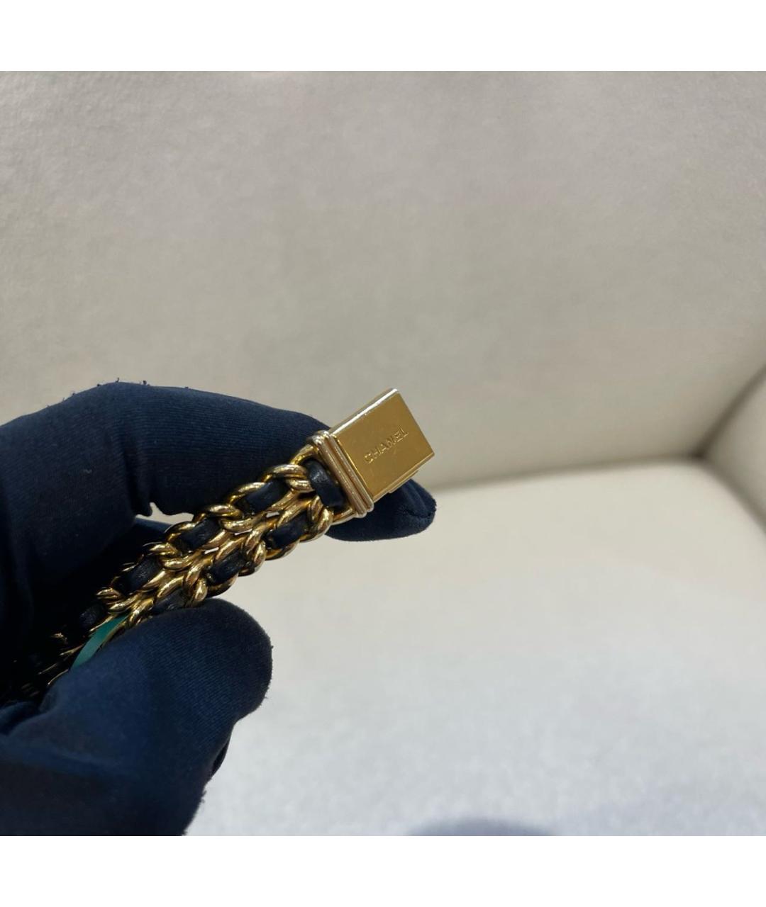 CHANEL Черные кожаные часы, фото 6