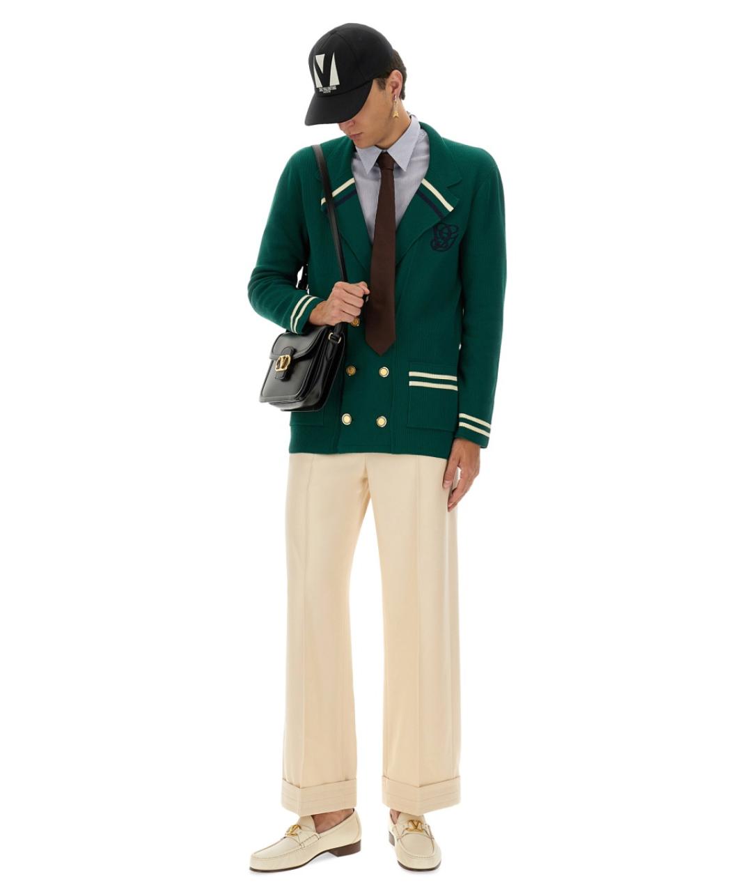 VALENTINO Голубая хлопковая кэжуал рубашка, фото 3