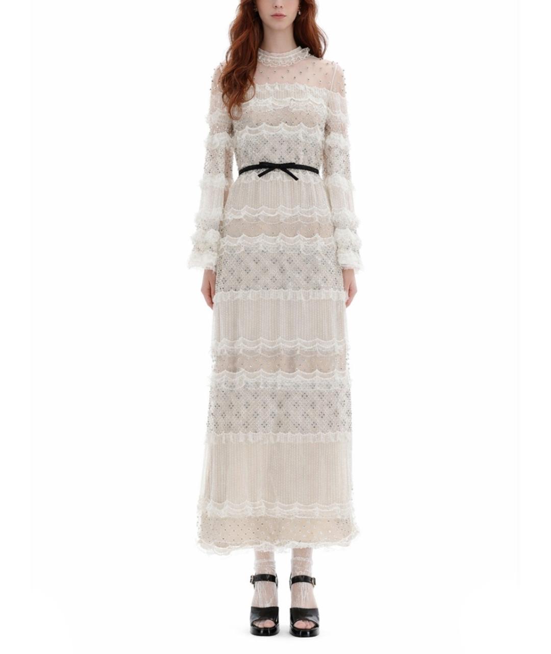 VALENTINO Белое полиамидовое повседневное платье, фото 2