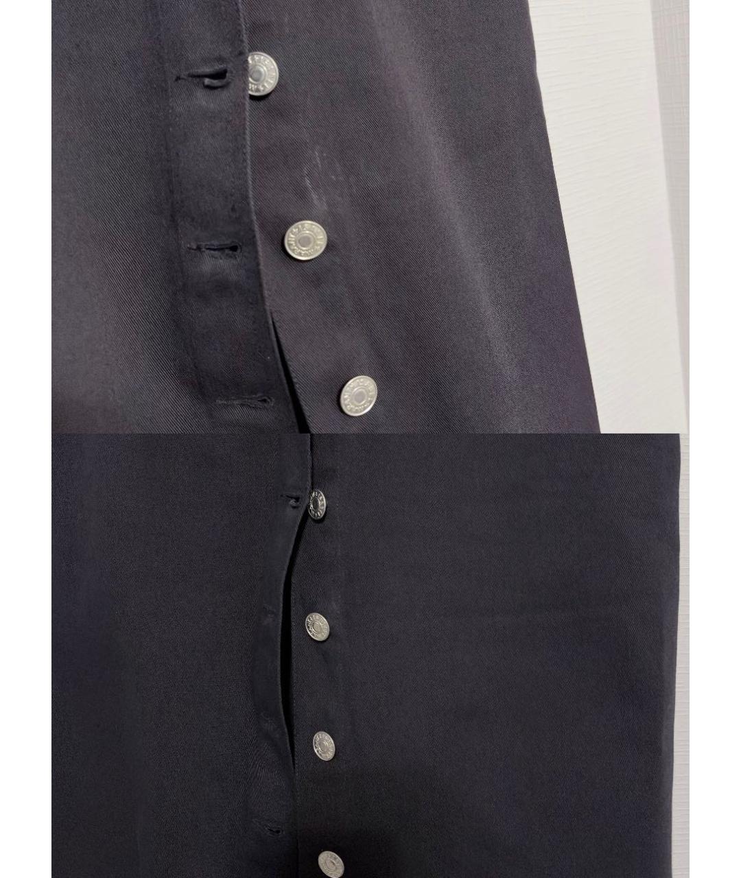 ISABEL MARANT Темно-синяя хлопковая юбка миди, фото 6