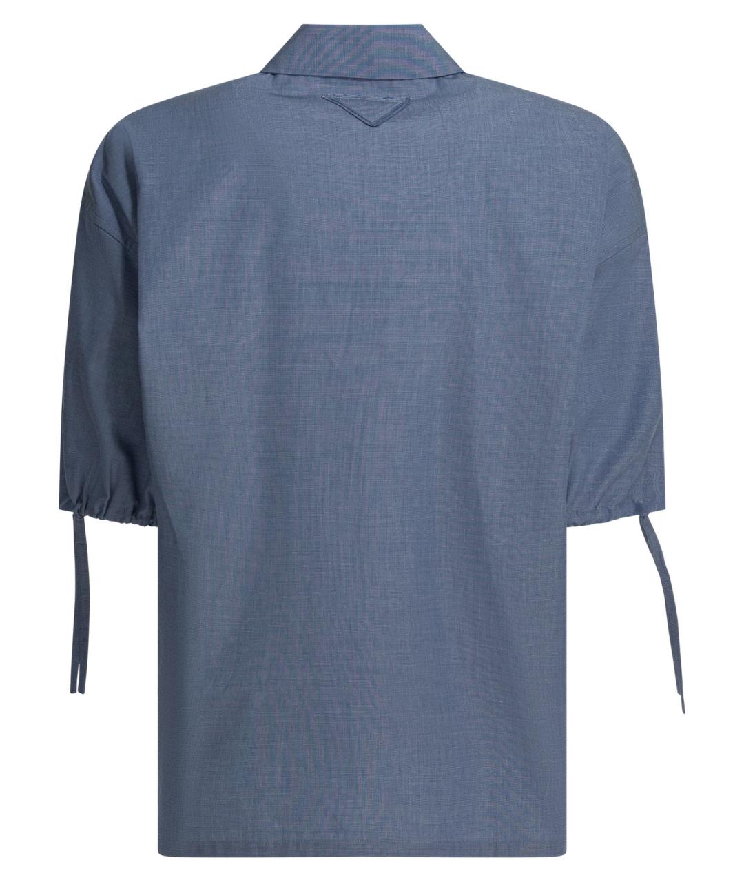 PRADA Синяя хлопковая рубашка, фото 2