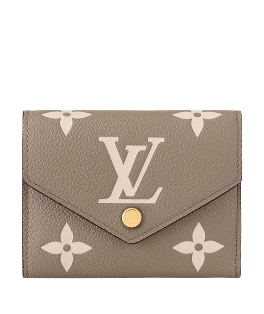 LOUIS VUITTON Серый кожаный кошелек, фото 1