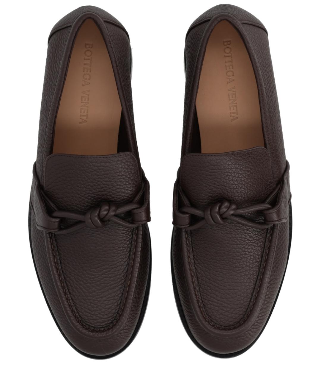 BOTTEGA VENETA Коричневые кожаные лоферы, фото 5
