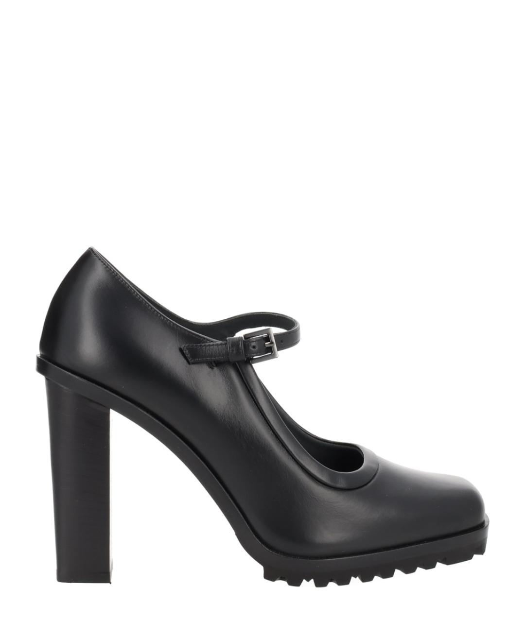 MAX MARA Черные кожаные туфли, фото 1