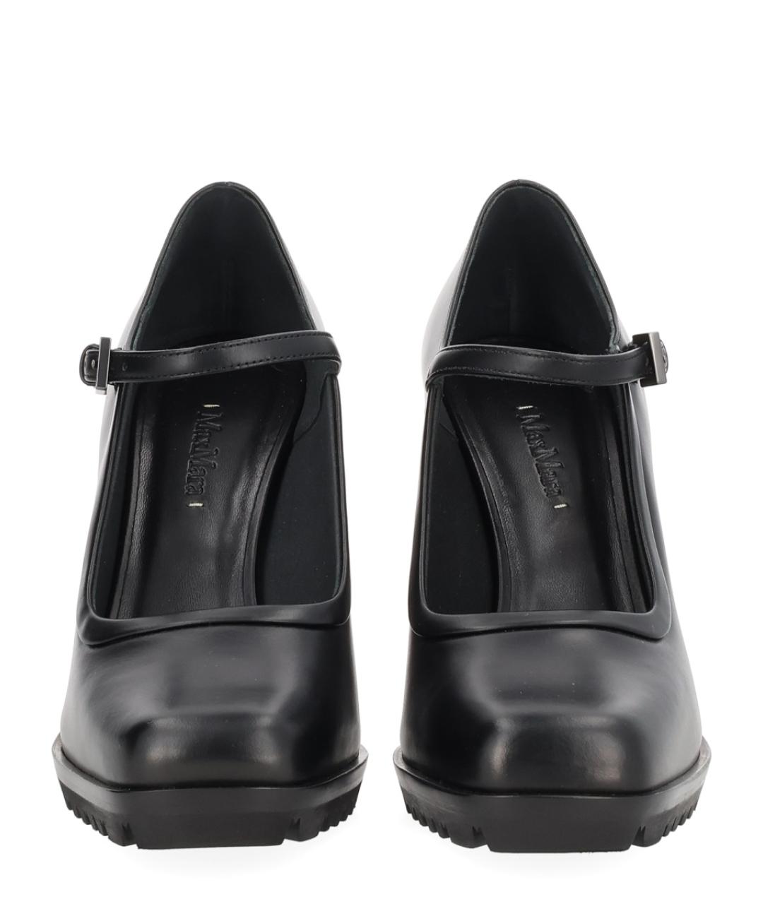 MAX MARA Черные кожаные туфли, фото 3