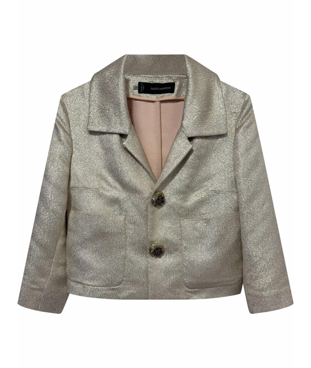 DSQUARED2 Золотой шерстяной жакет/пиджак, фото 1