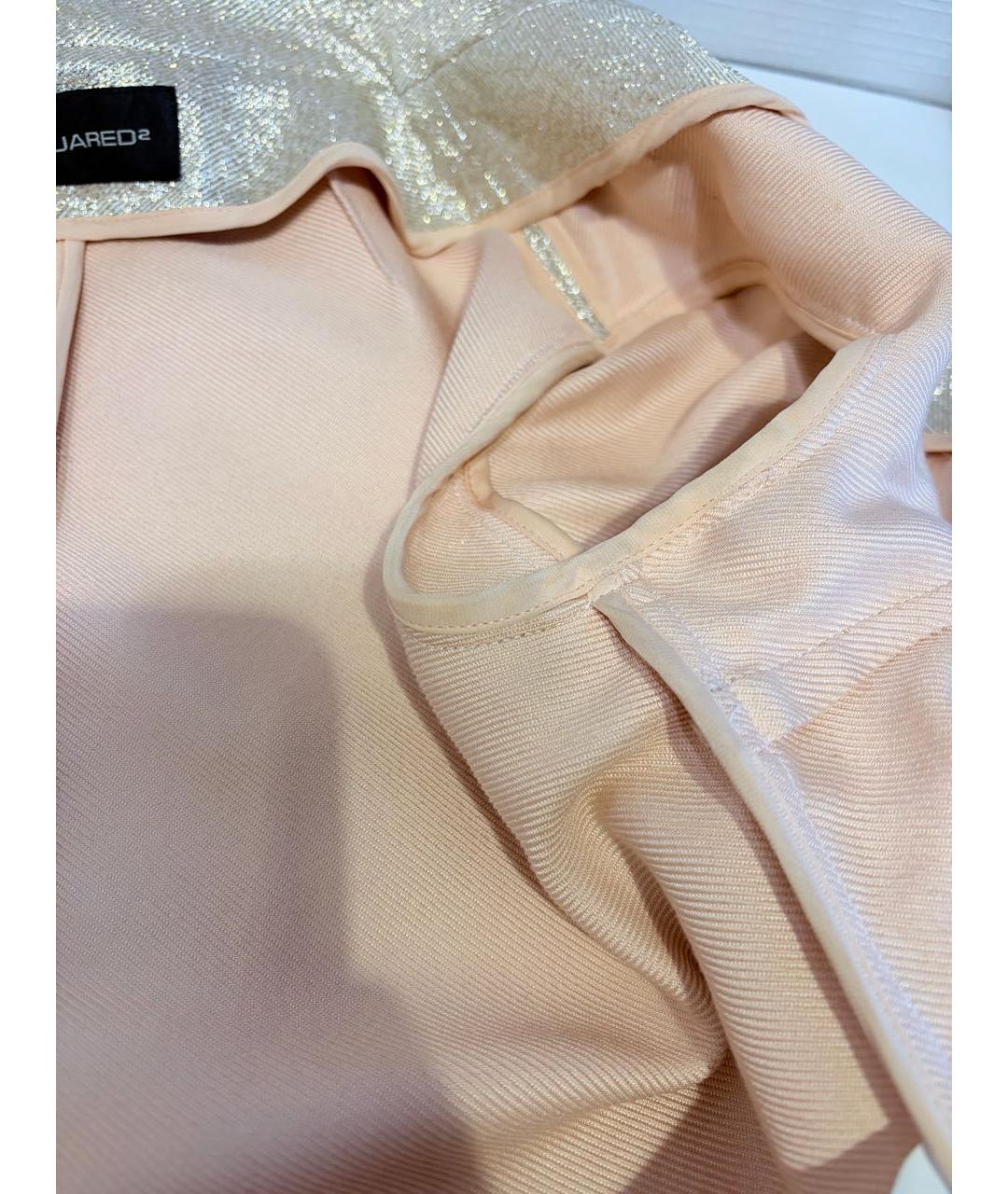 DSQUARED2 Золотой шерстяной жакет/пиджак, фото 8