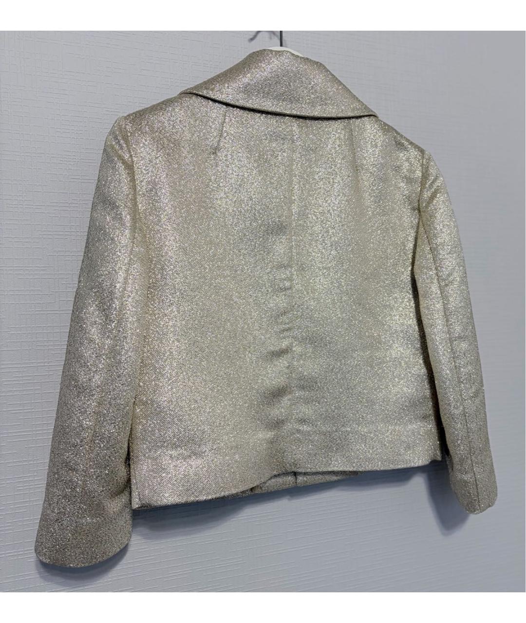 DSQUARED2 Золотой шерстяной жакет/пиджак, фото 4