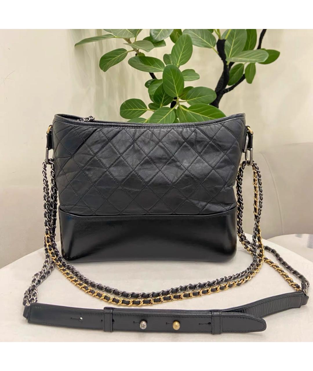 CHANEL Черная кожаная сумка через плечо, фото 9