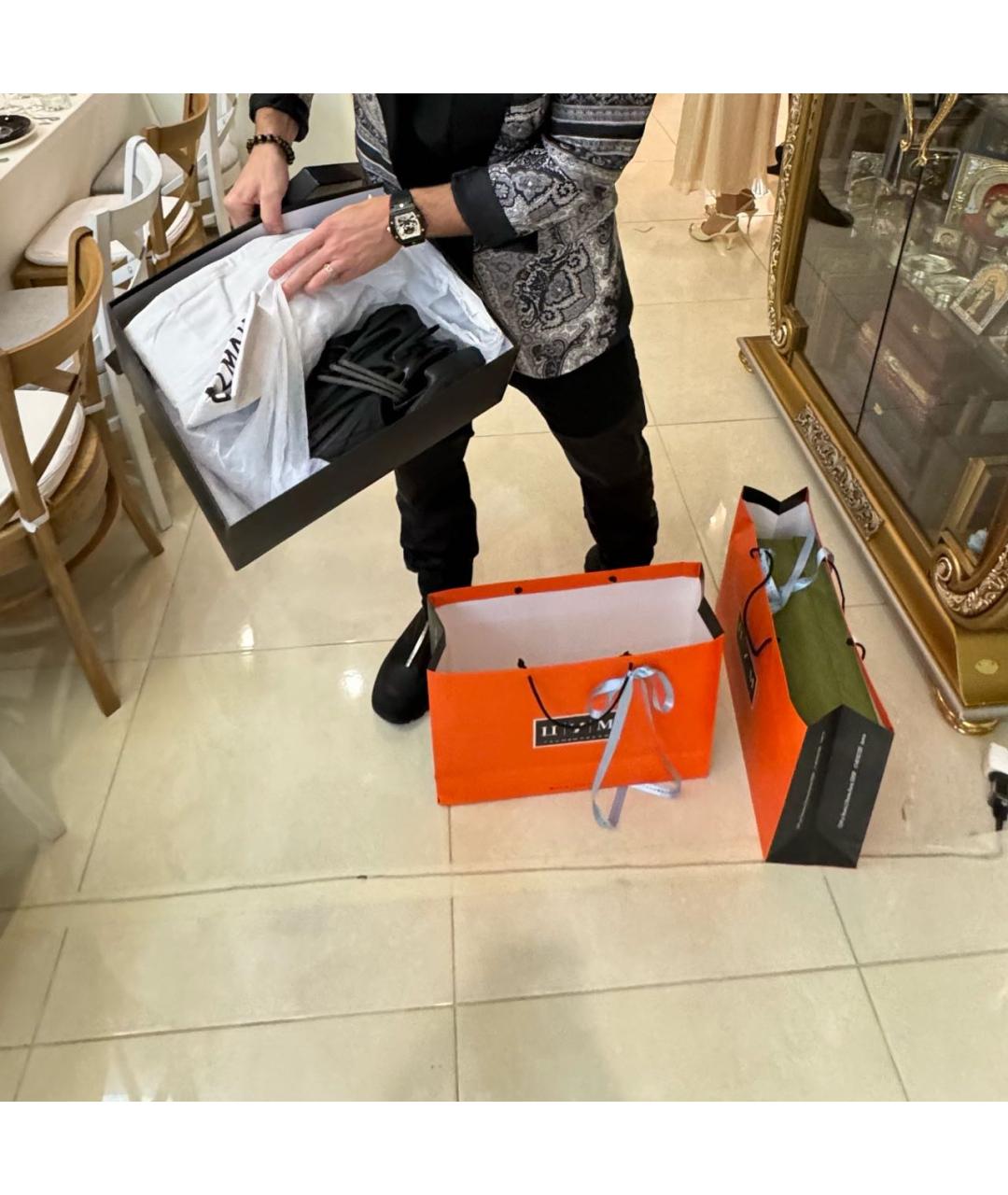 BALMAIN Черные неопреновые низкие кроссовки / кеды, фото 8