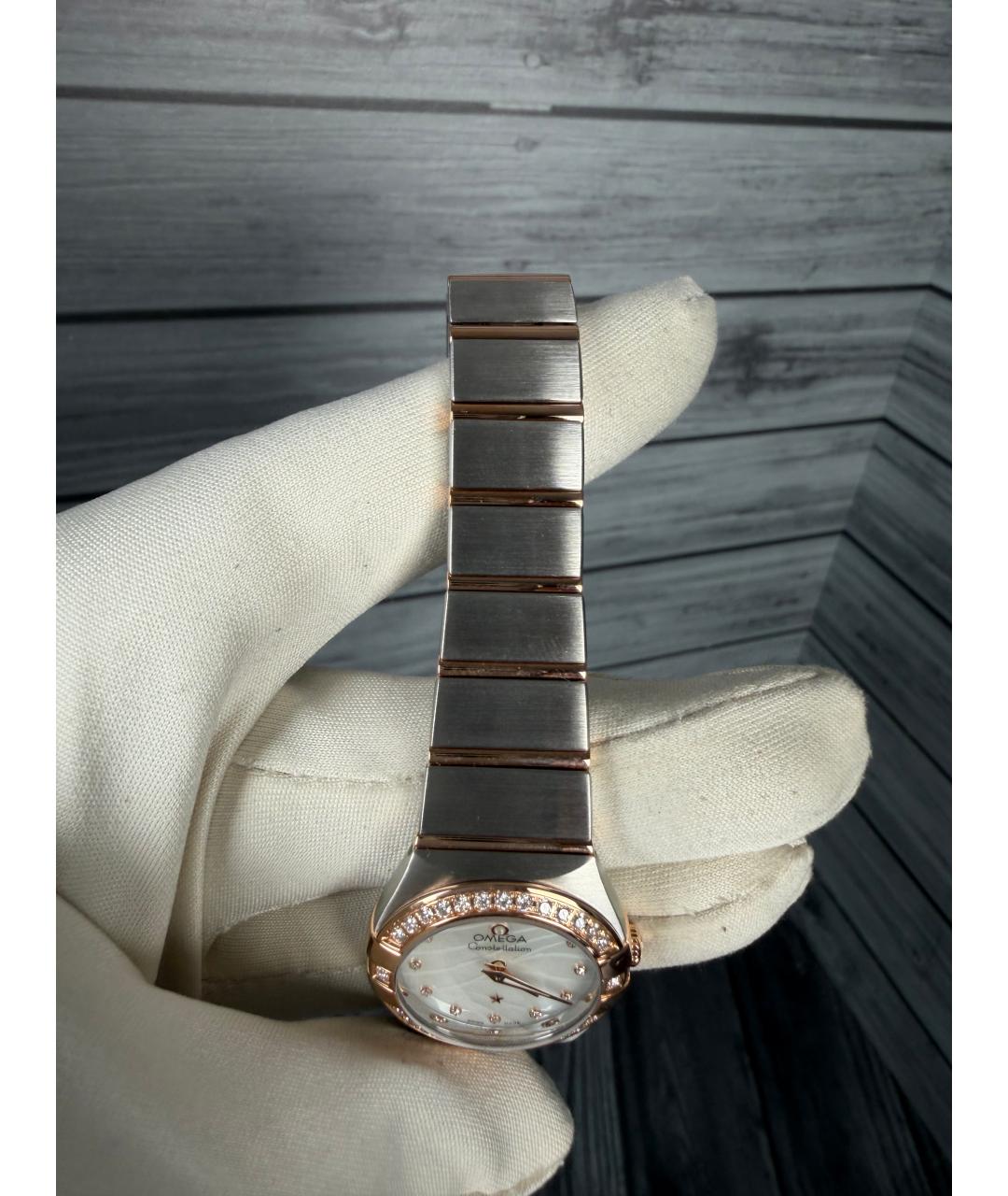 OMEGA Белые часы из розового золота, фото 8