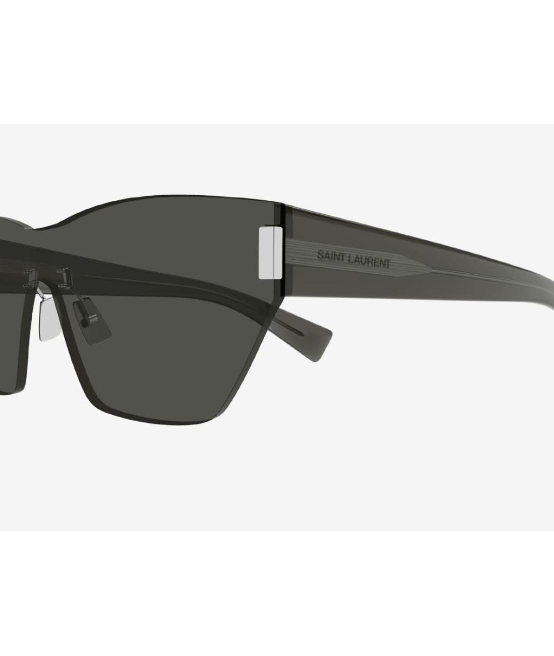 SAINT LAURENT Серые пластиковые солнцезащитные очки, фото 2