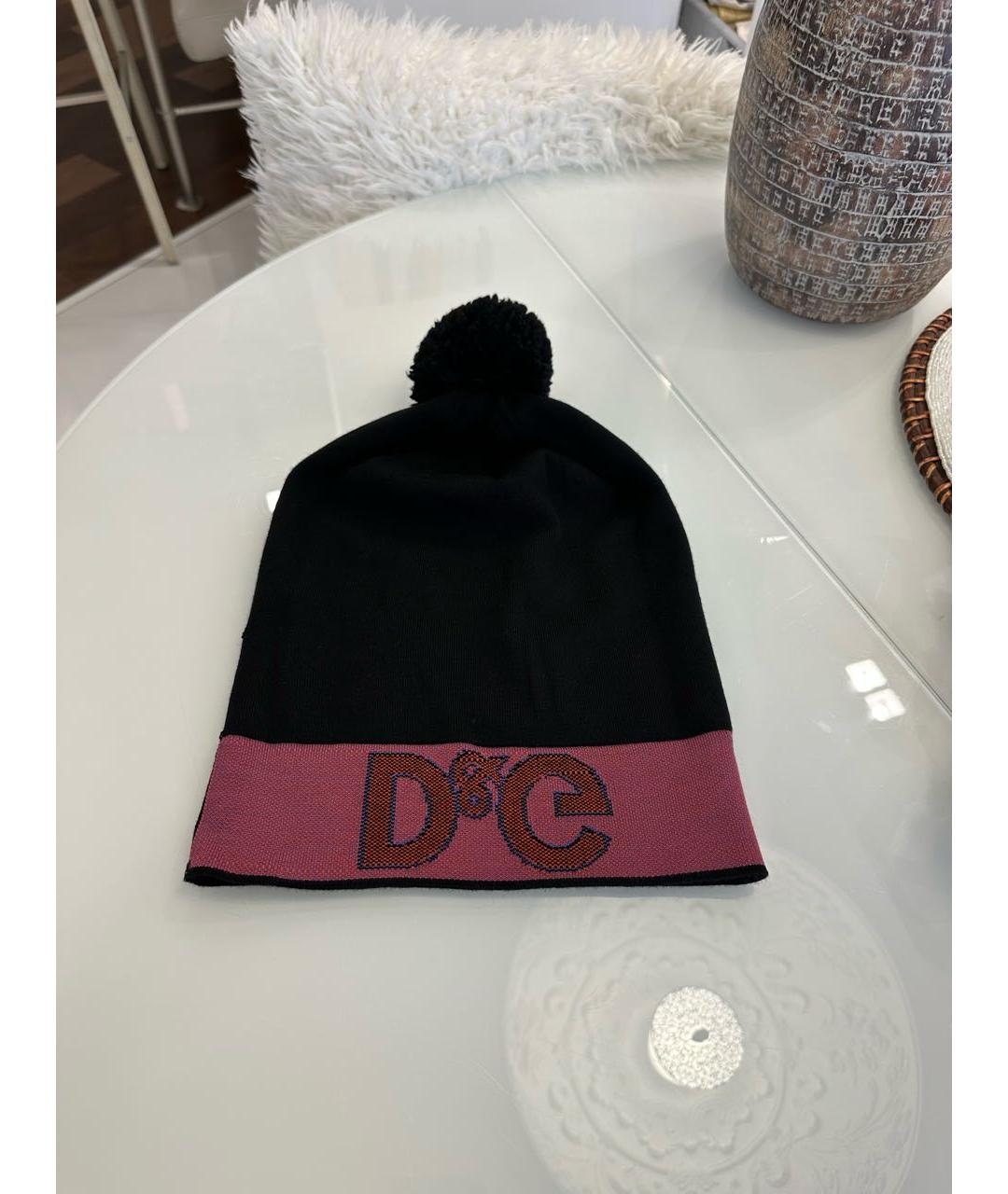 DOLCE&GABBANA Черная шерстяная шапка, фото 5