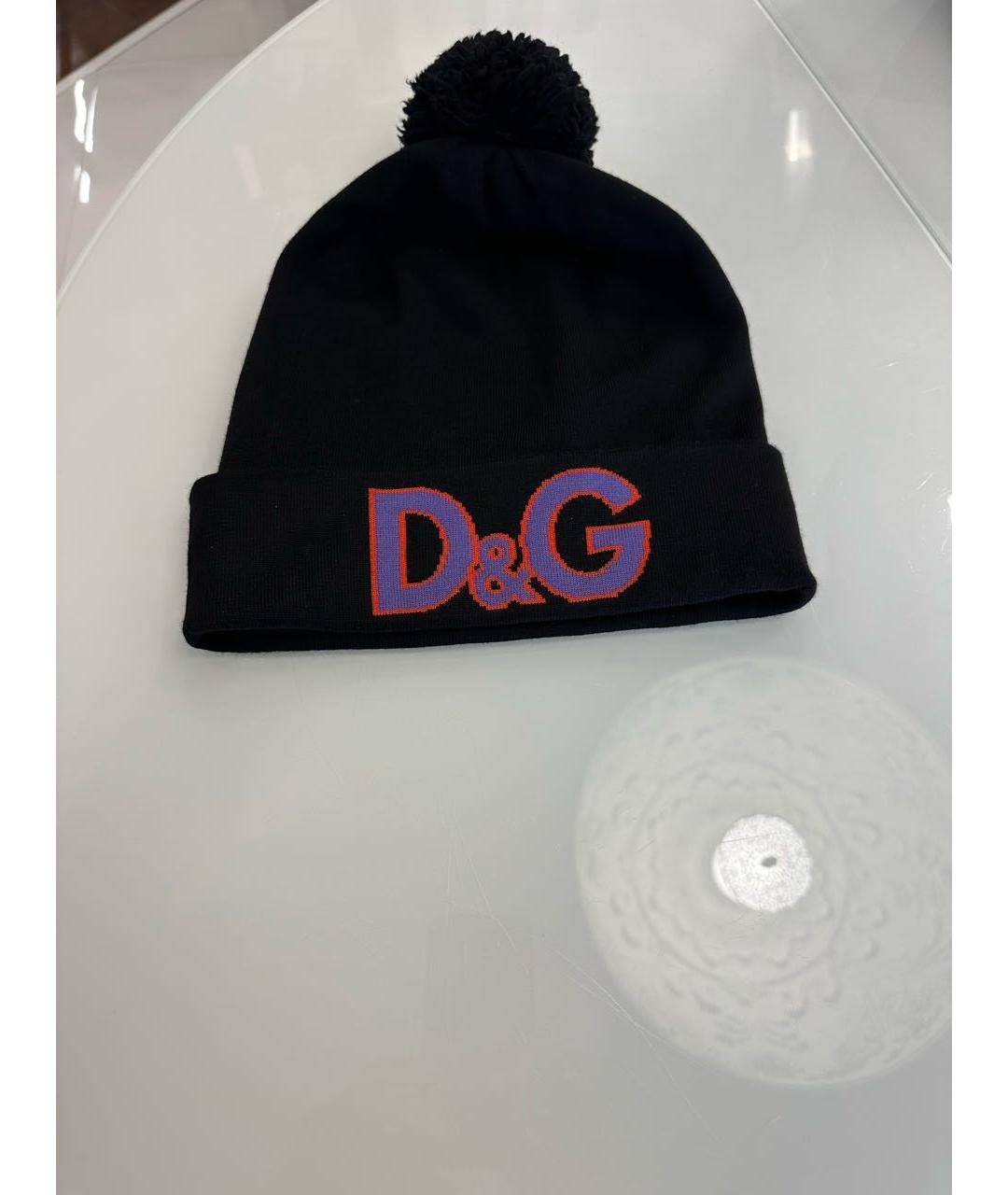 DOLCE&GABBANA Черная шерстяная шапка, фото 4