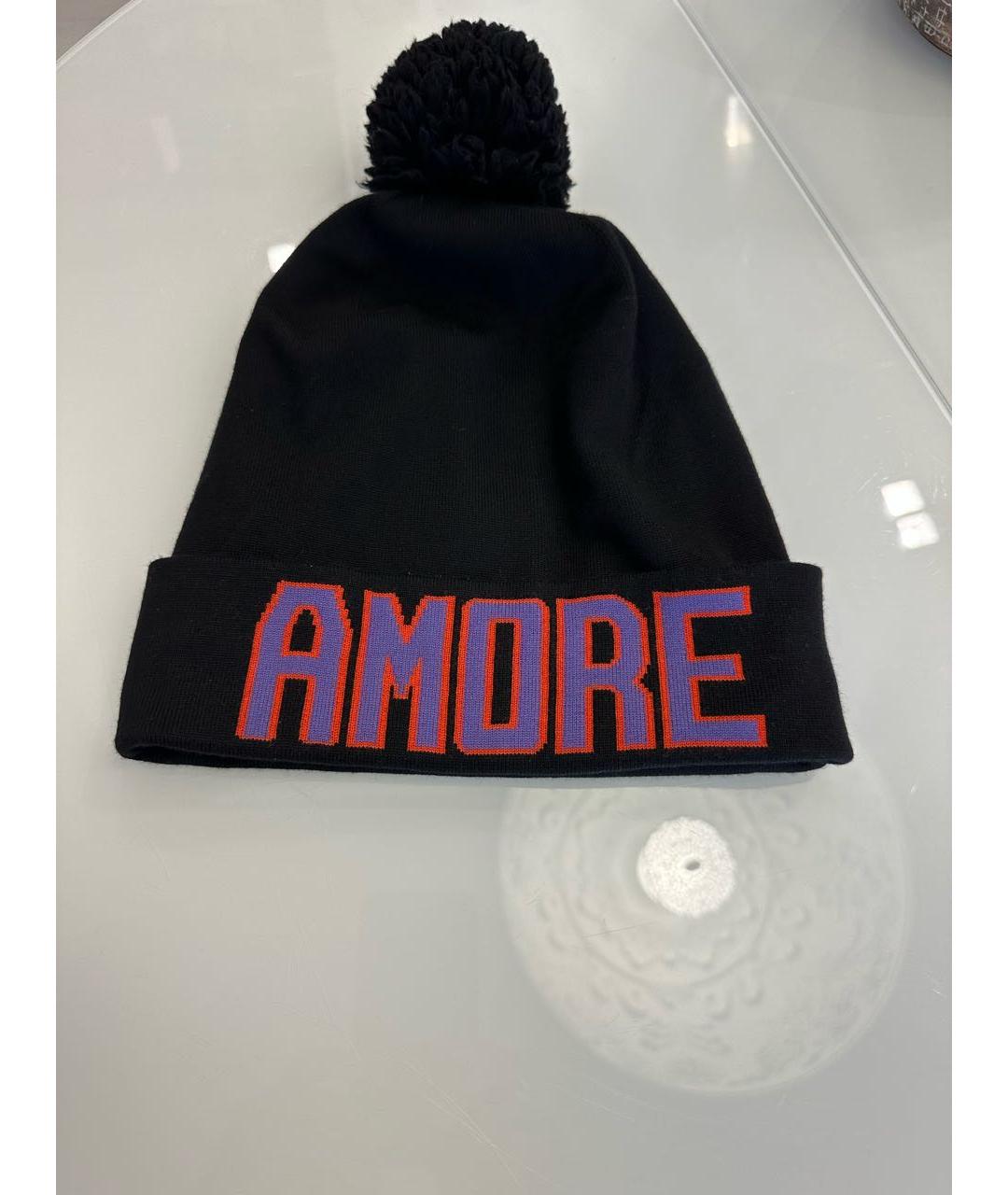 DOLCE&GABBANA Черная шерстяная шапка, фото 2