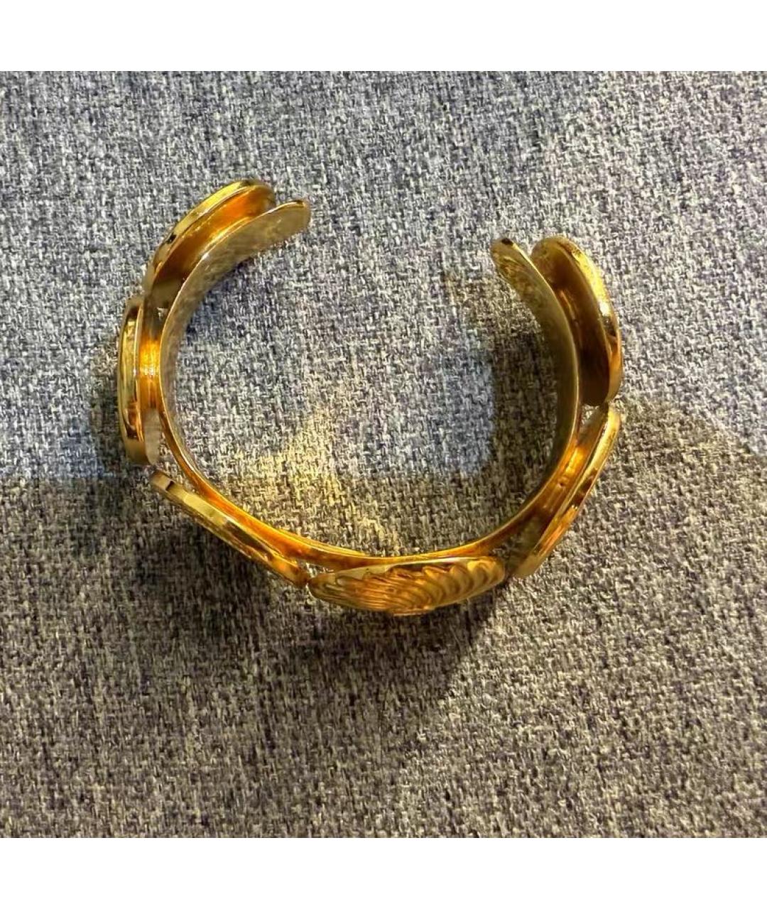 CHANEL Золотой металлический браслет, фото 4