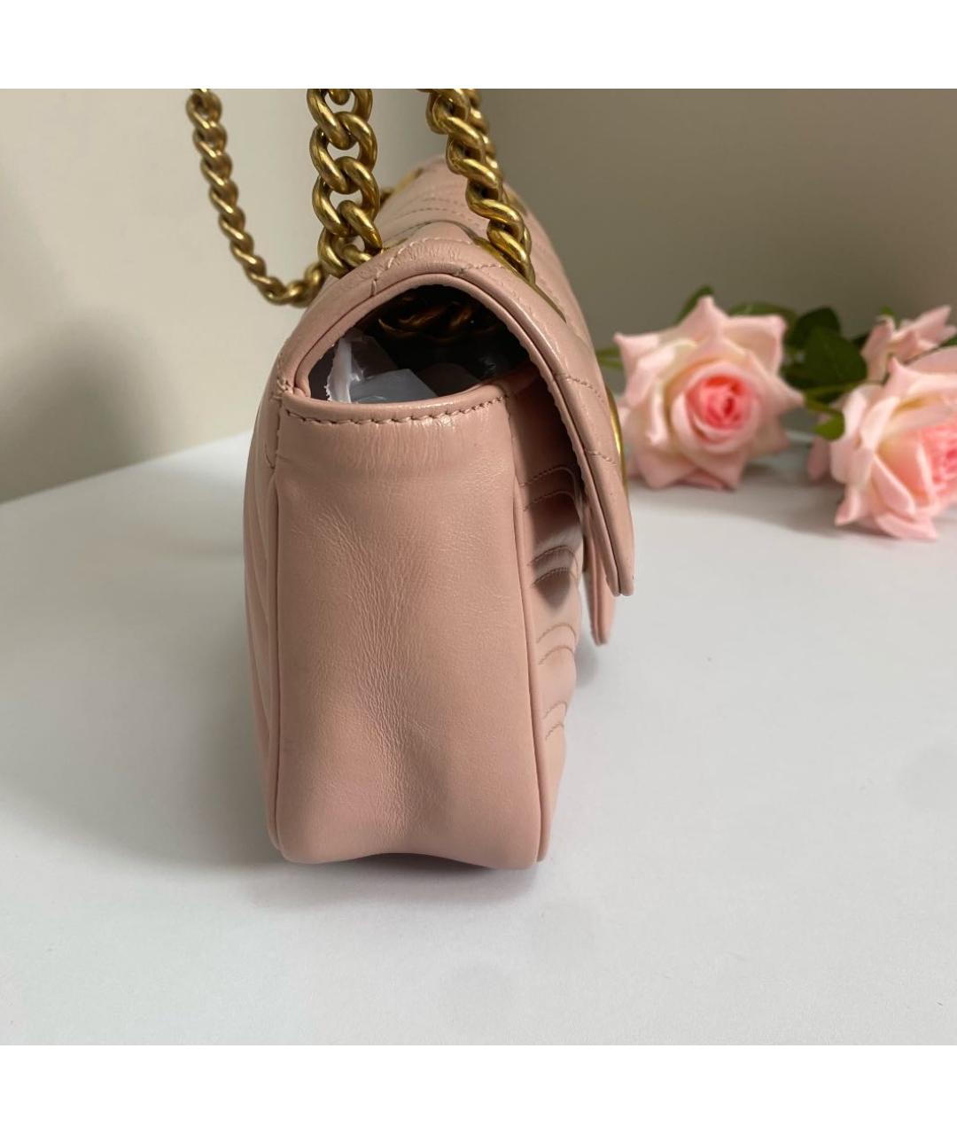 GUCCI Бежевая кожаная сумка через плечо, фото 3