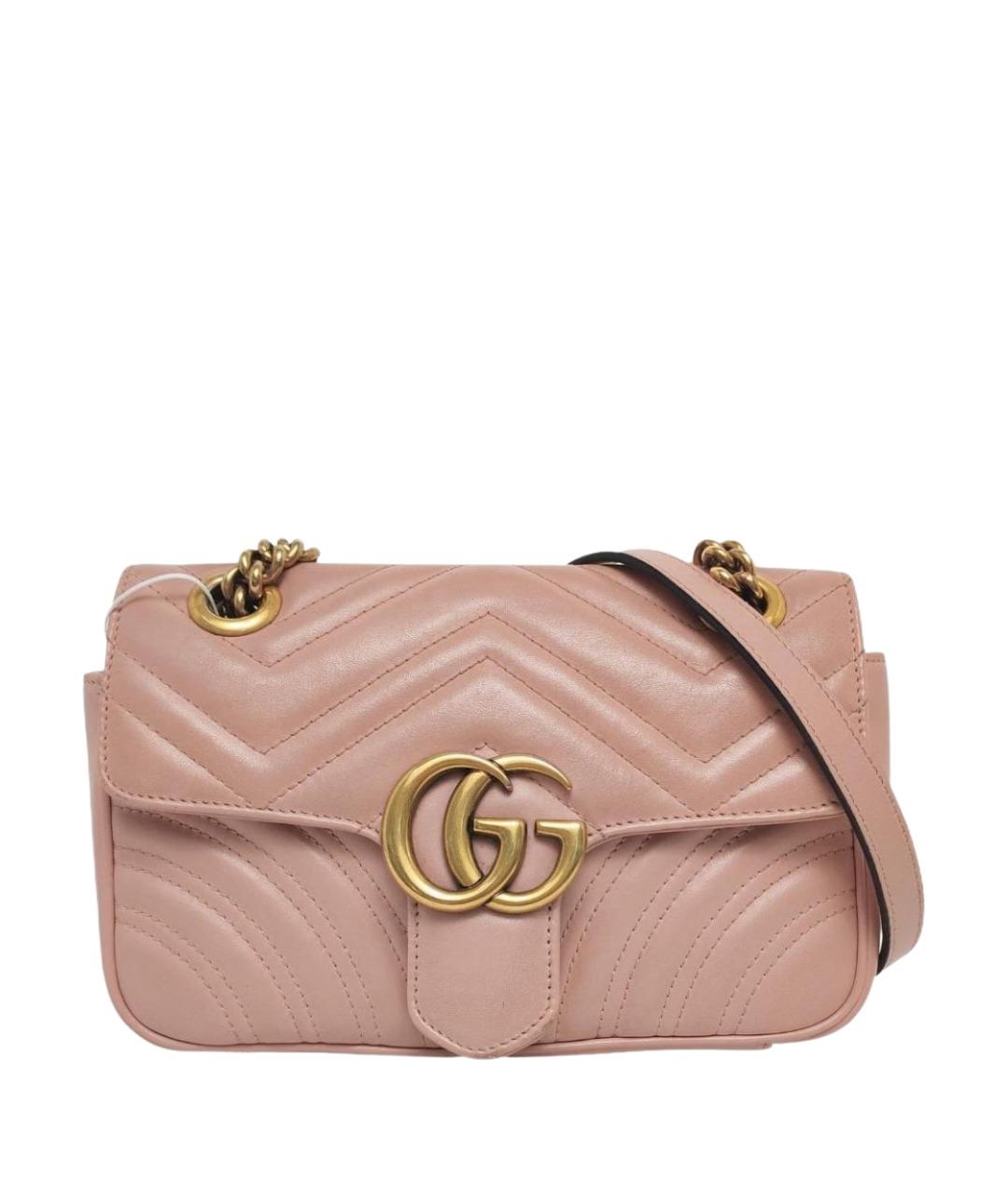 GUCCI Бежевая кожаная сумка через плечо, фото 1