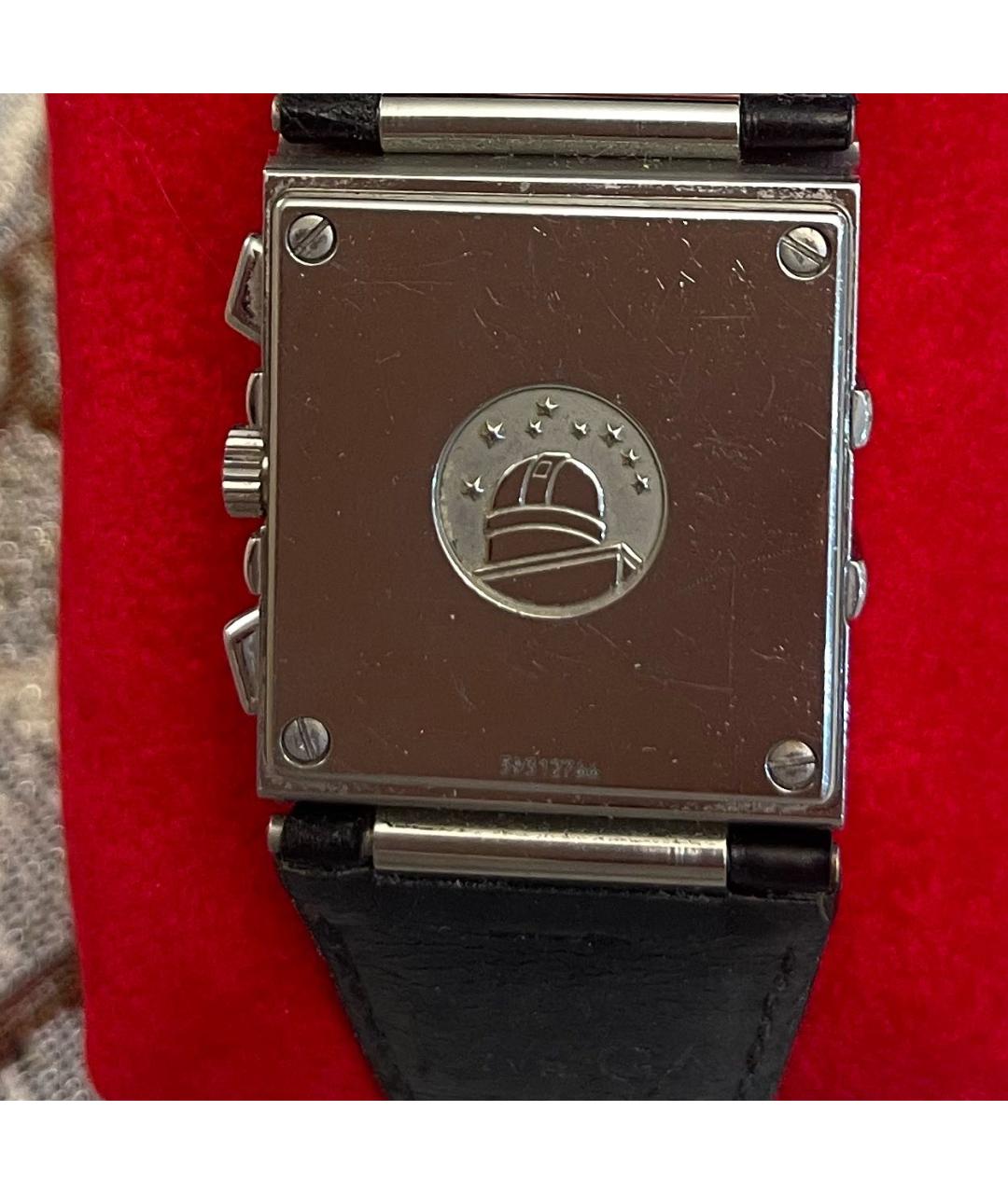 OMEGA Черные металлические часы, фото 2