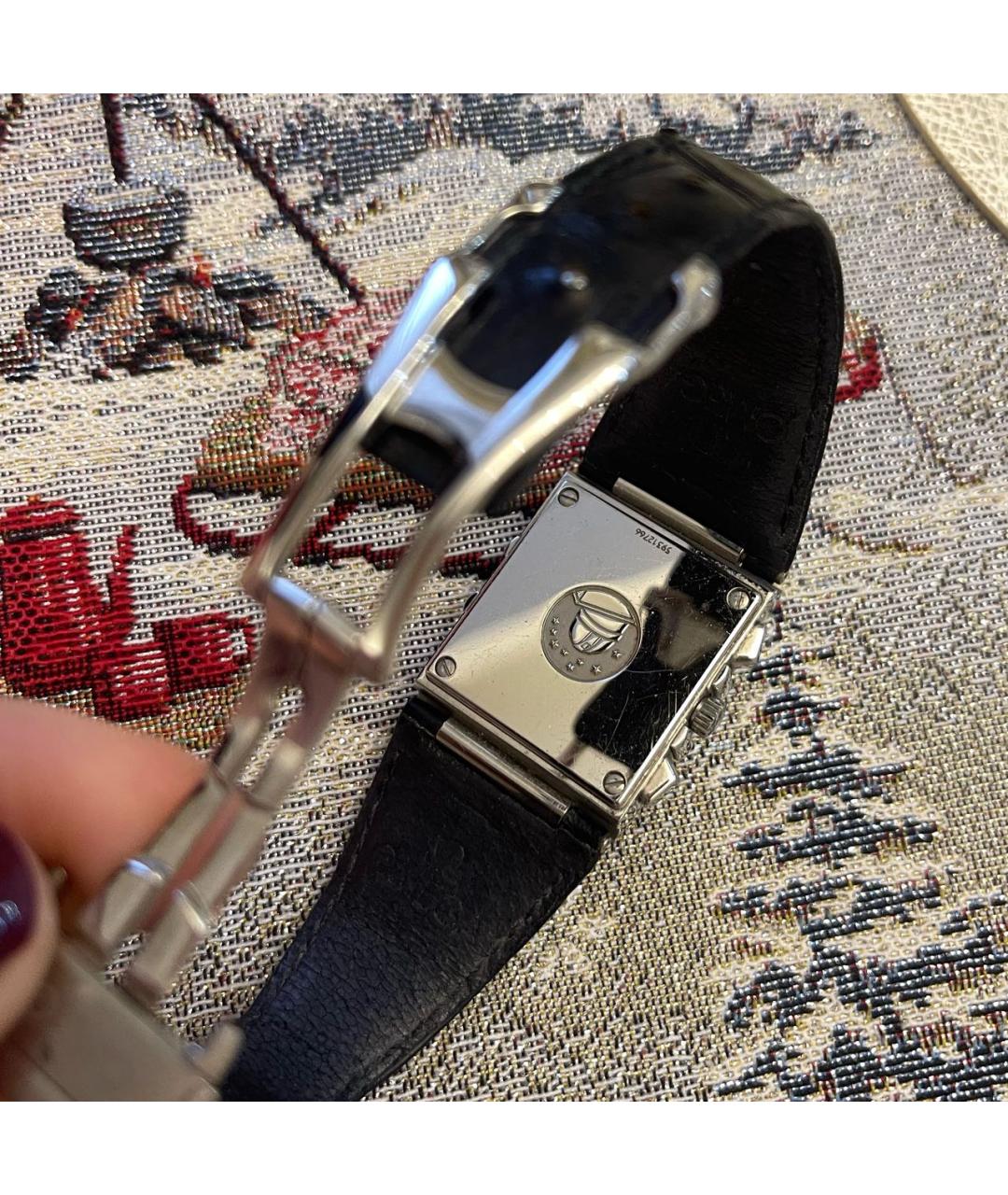 OMEGA Черные металлические часы, фото 3