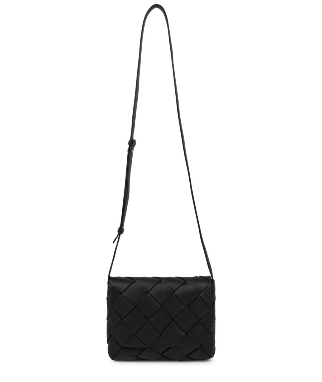 BOTTEGA VENETA Черная кожаная сумка на плечо, фото 1