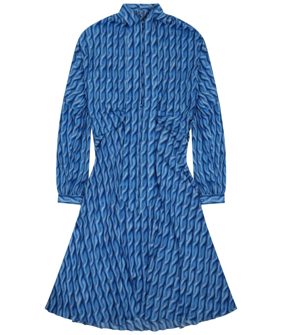 BALENCIAGA Синее полиэстеровое повседневное платье, фото 1