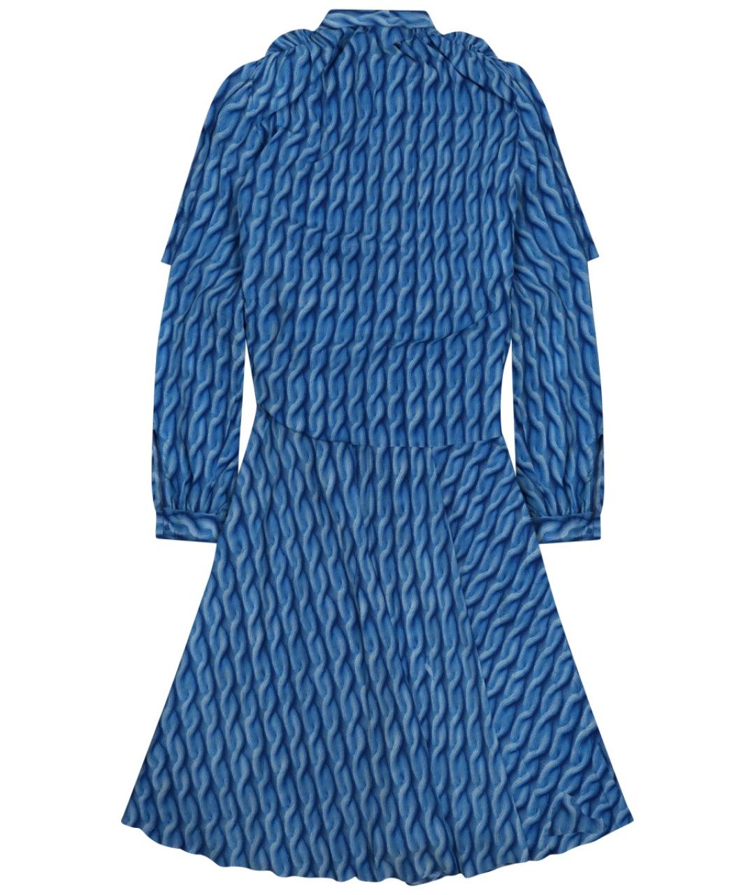BALENCIAGA Синее полиэстеровое повседневное платье, фото 2