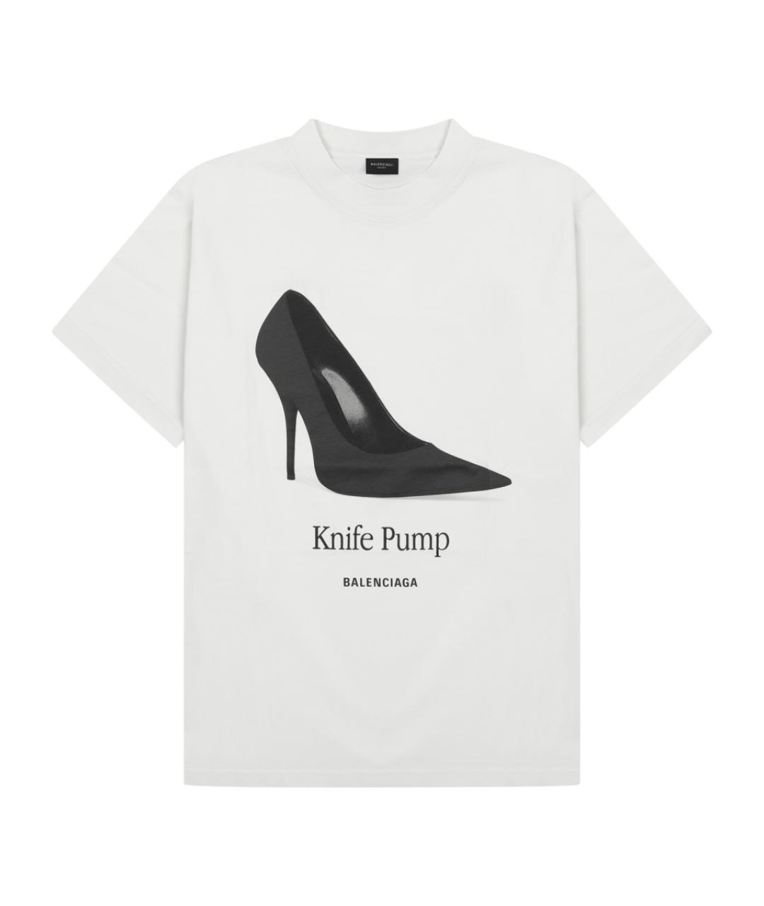 BALENCIAGA Белая полиэстеровая футболка, фото 1