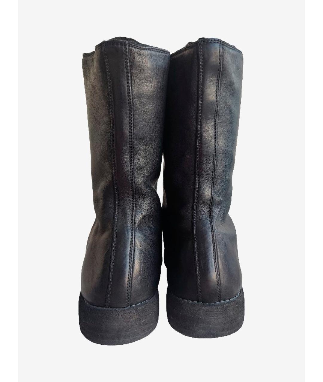 GUIDI Черные кожаные сапоги, фото 4