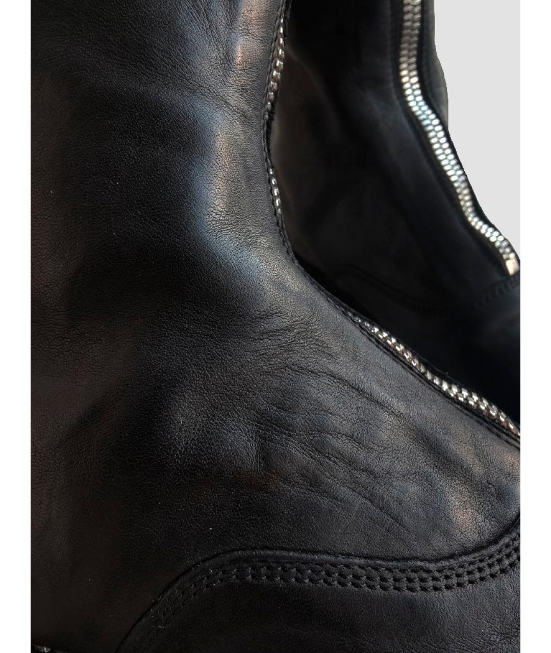 GUIDI Черные кожаные сапоги, фото 8