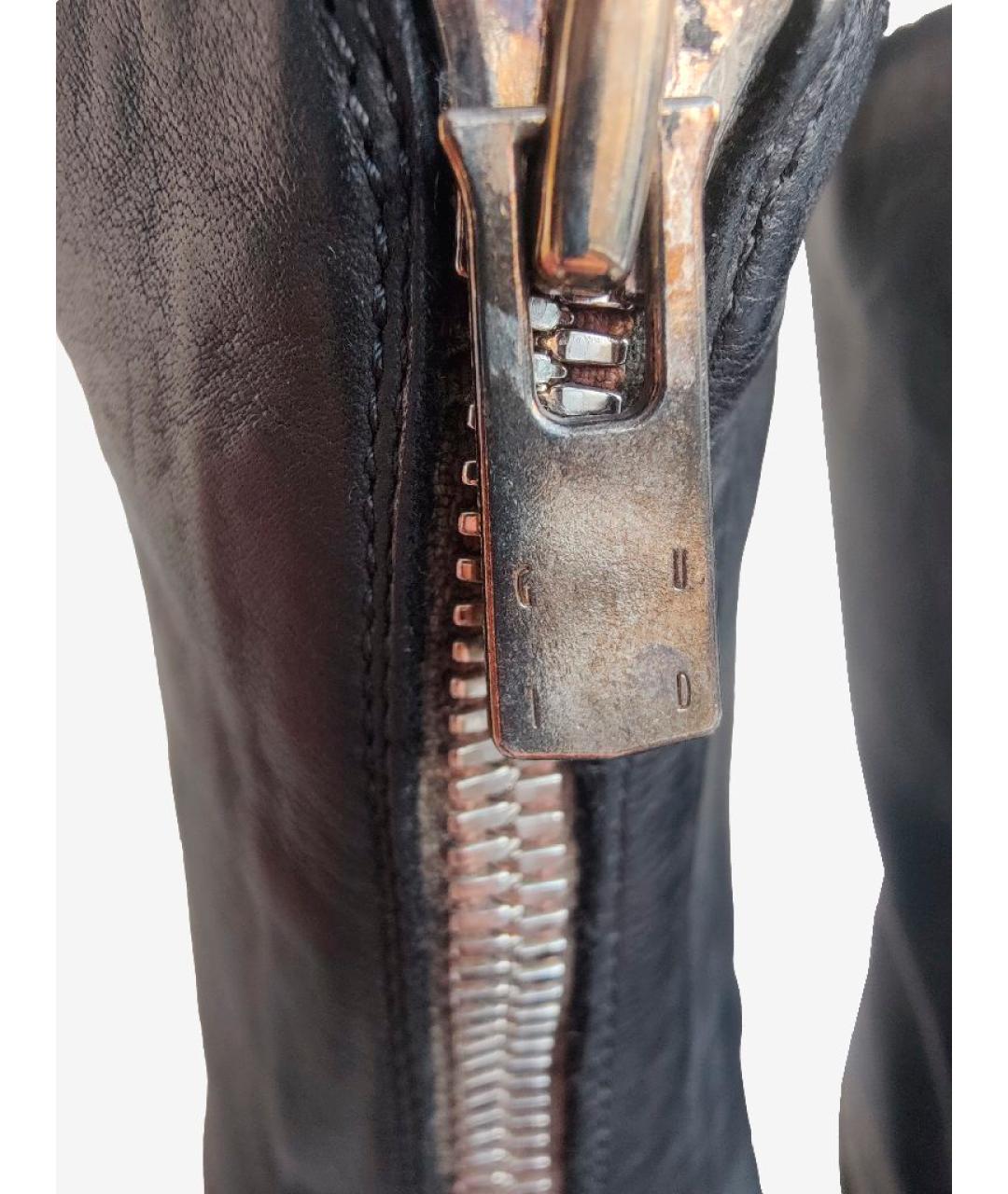 GUIDI Черные кожаные сапоги, фото 6