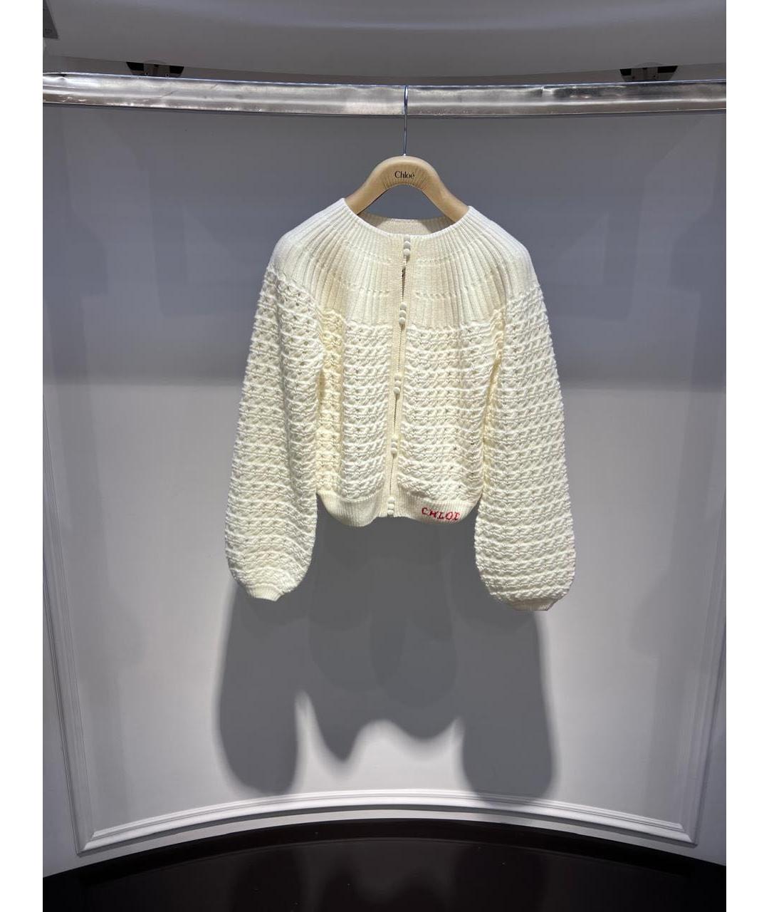 CHLOE Бежевый шерстяной джемпер / свитер, фото 2