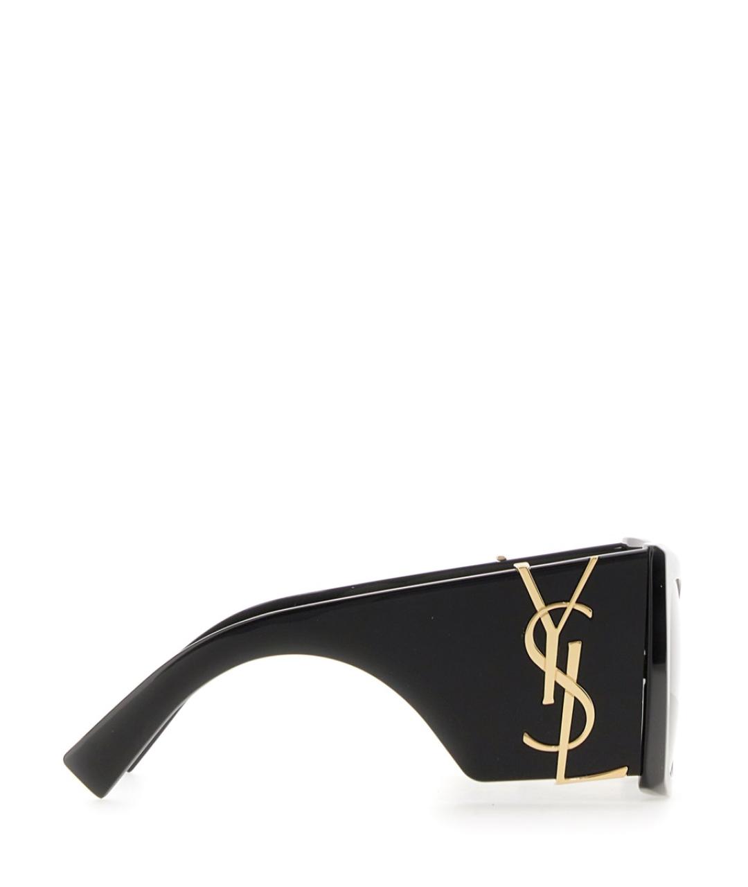 SAINT LAURENT Черные пластиковые солнцезащитные очки, фото 2