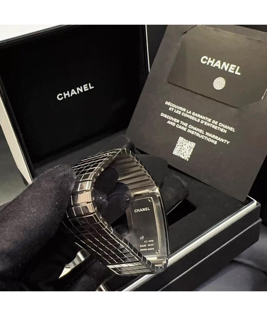 CHANEL Черные часы, фото 8