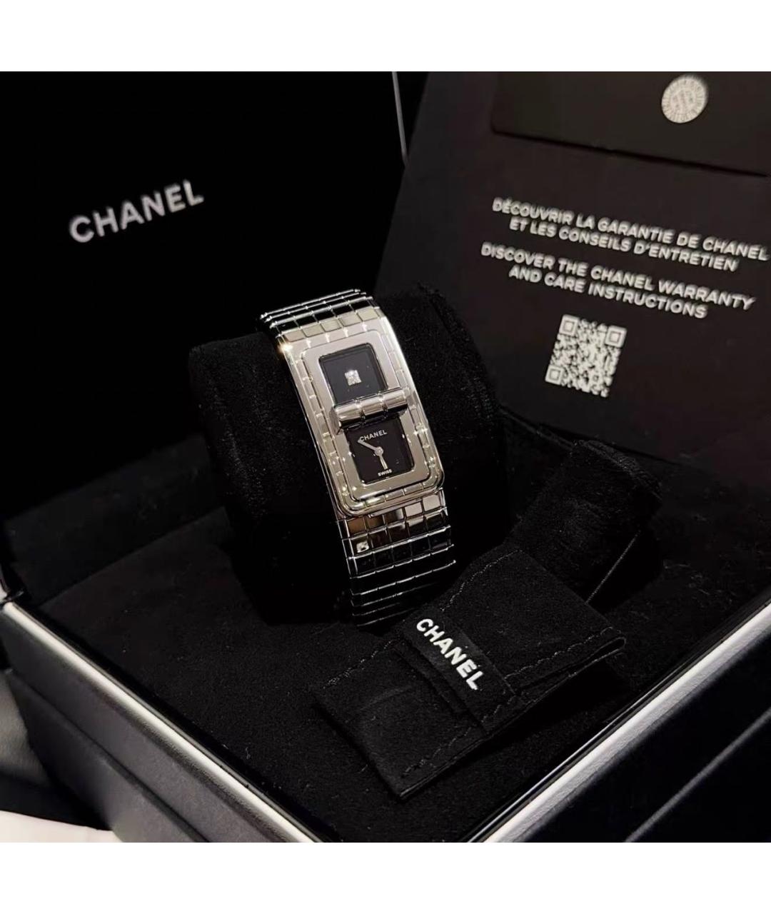 CHANEL Черные часы, фото 4