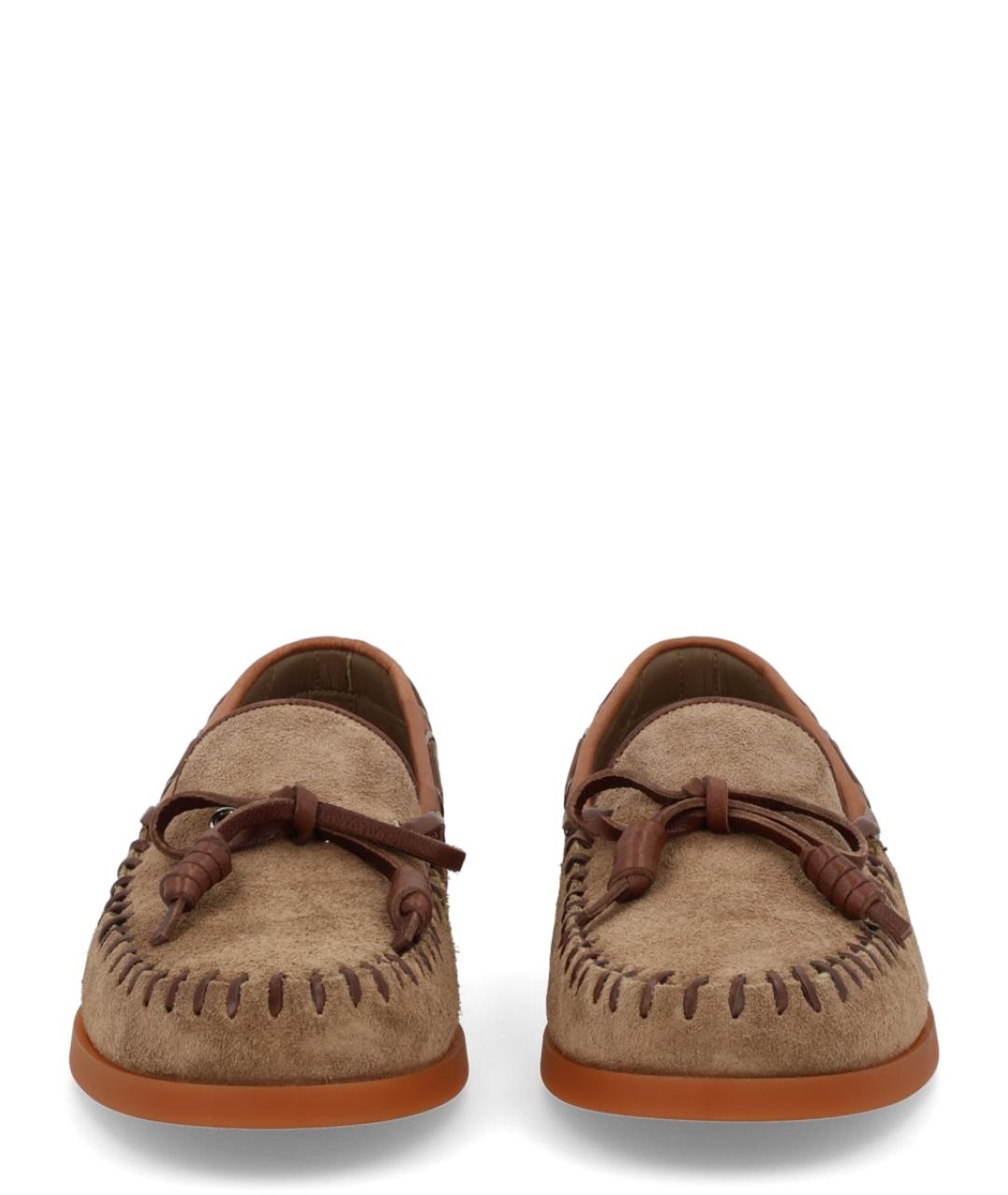 VALENTINO Коричневые кожаные мокасины, фото 3