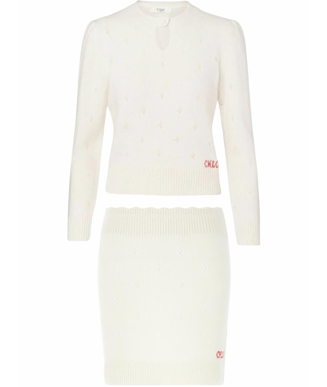 CHLOE Бежевый костюм с юбками, фото 1