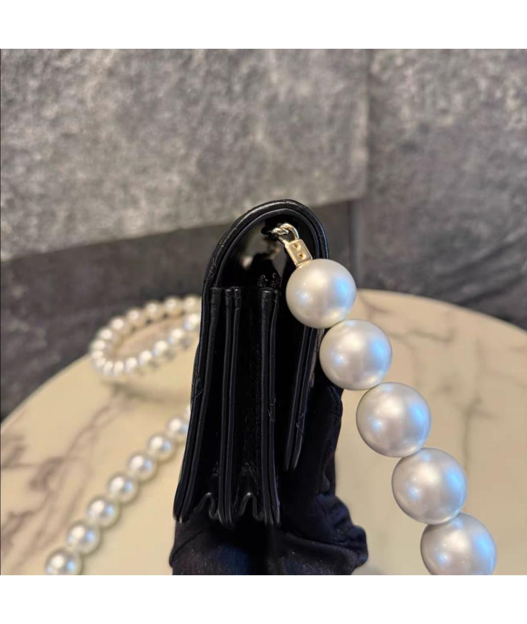 CHANEL Черная кожаная сумка через плечо, фото 5