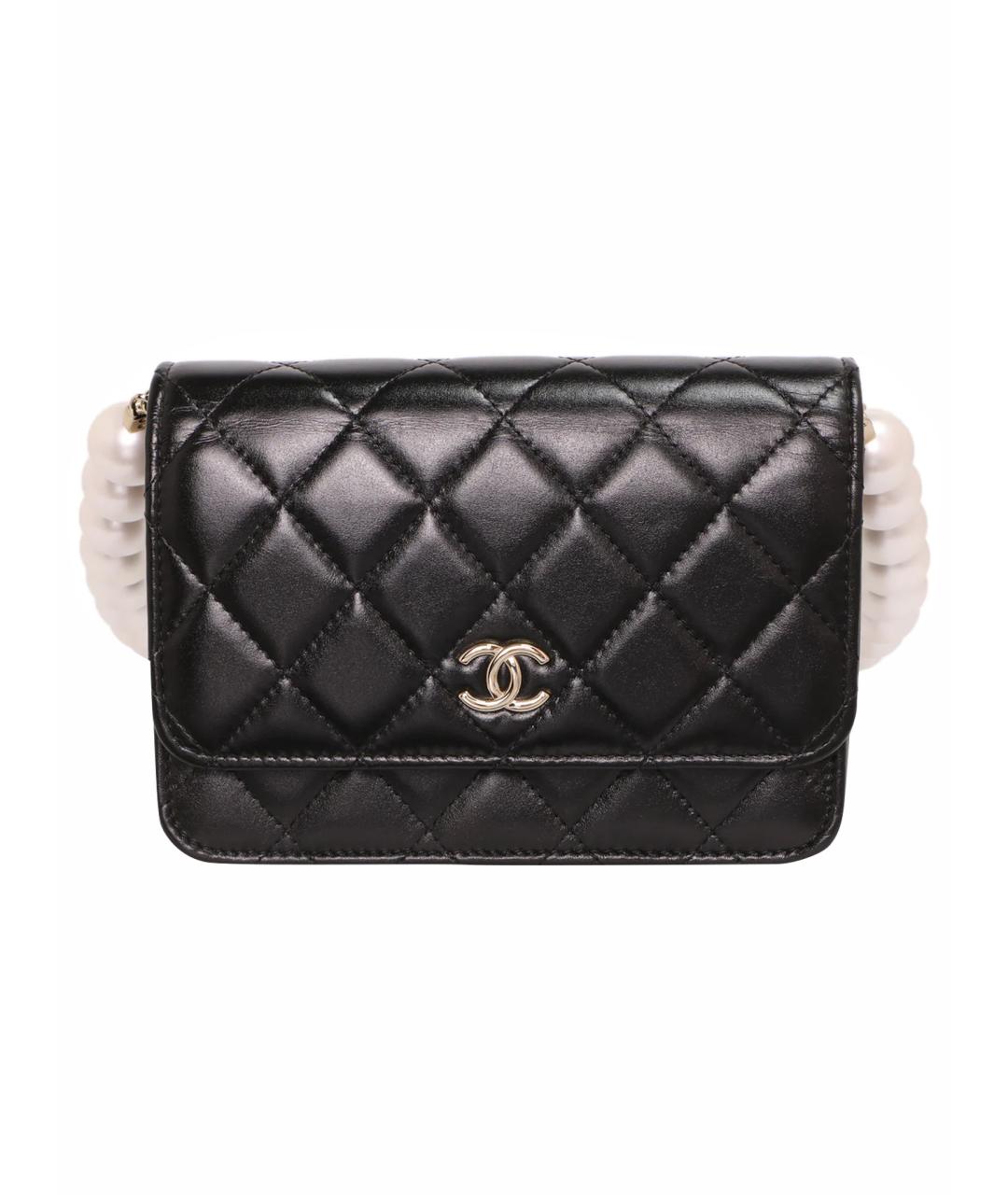 CHANEL Черная кожаная сумка через плечо, фото 1