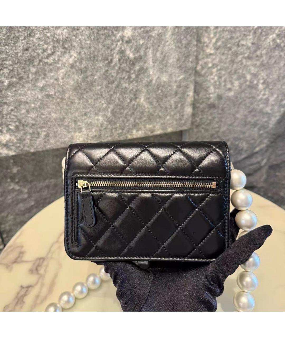 CHANEL Черная кожаная сумка через плечо, фото 2