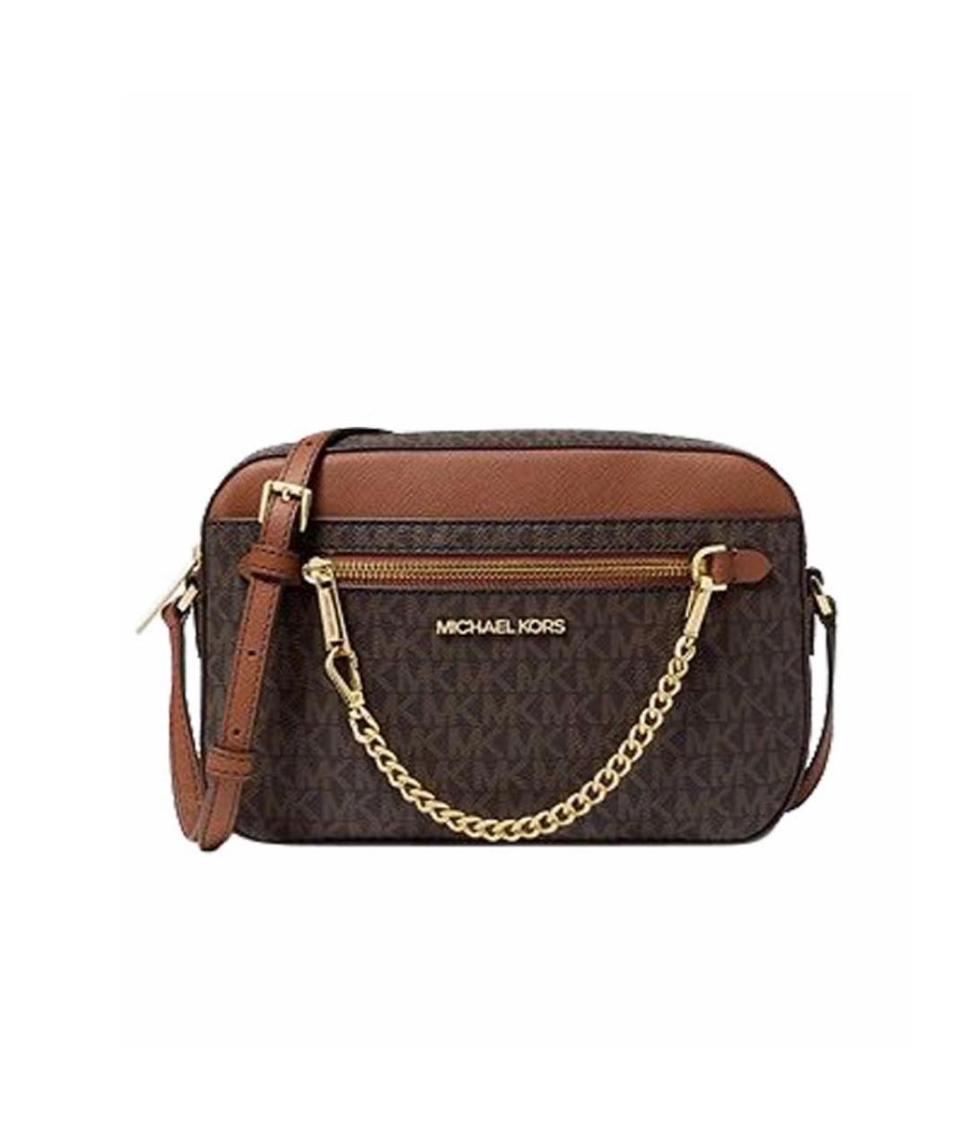 MICHAEL KORS Коричневая кожаная сумка через плечо, фото 4