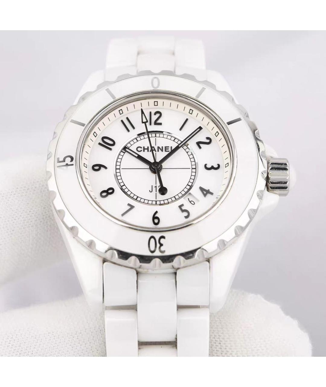 CHANEL Белые керамические часы, фото 4
