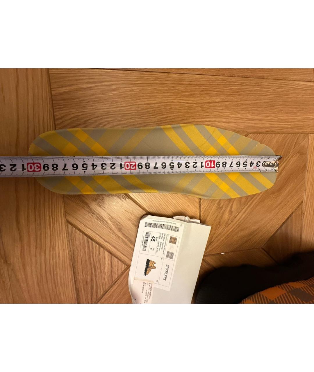 BURBERRY Мульти синтетические низкие ботинки, фото 6