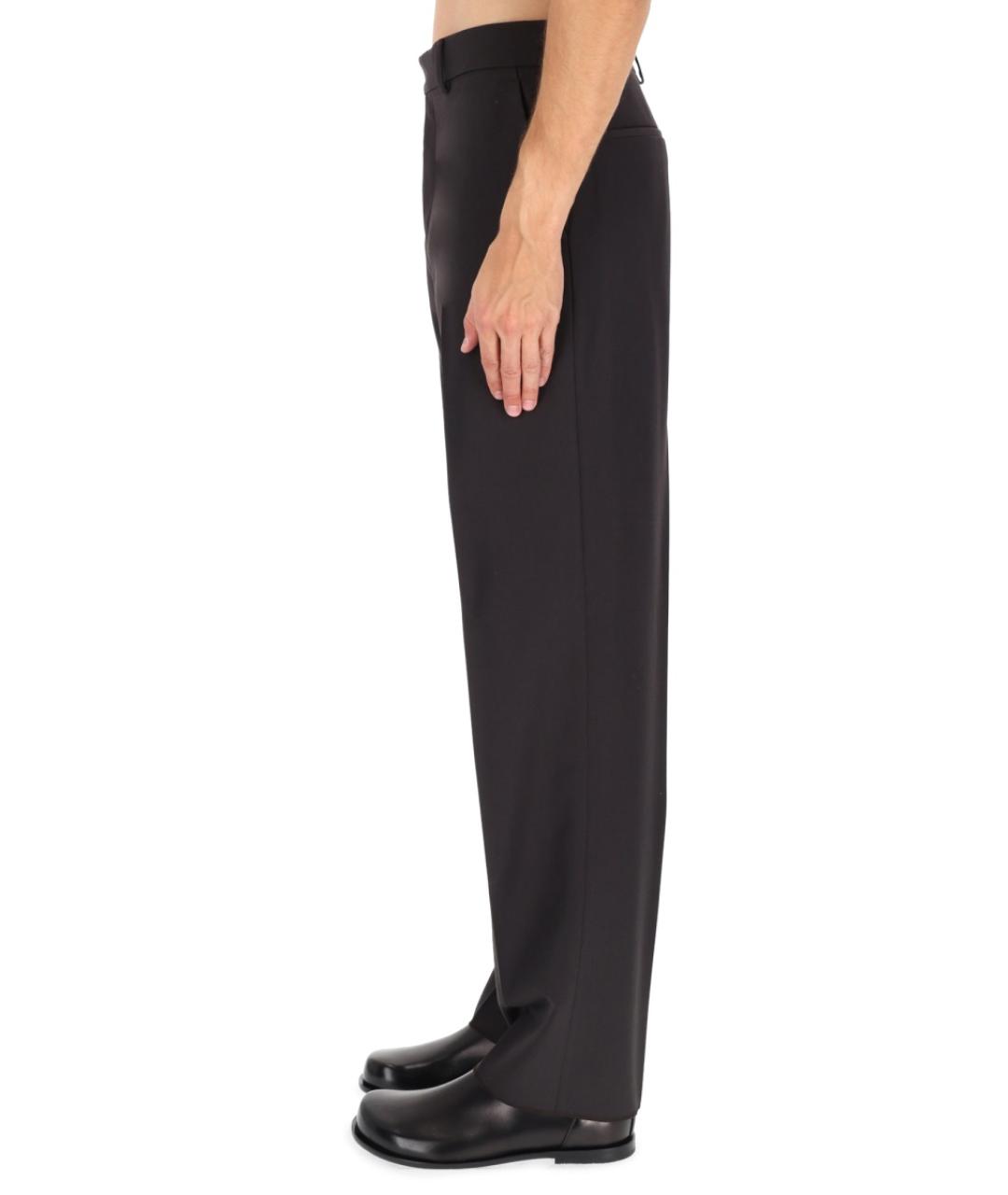 FENDI Коричневые полиэстеровые брюки чинос, фото 3