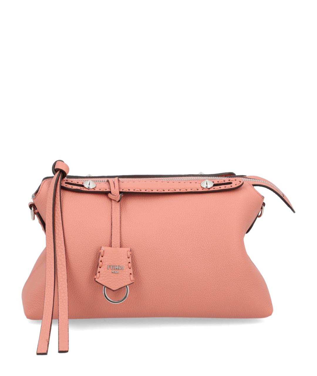 FENDI Розовая кожаная сумка через плечо, фото 1