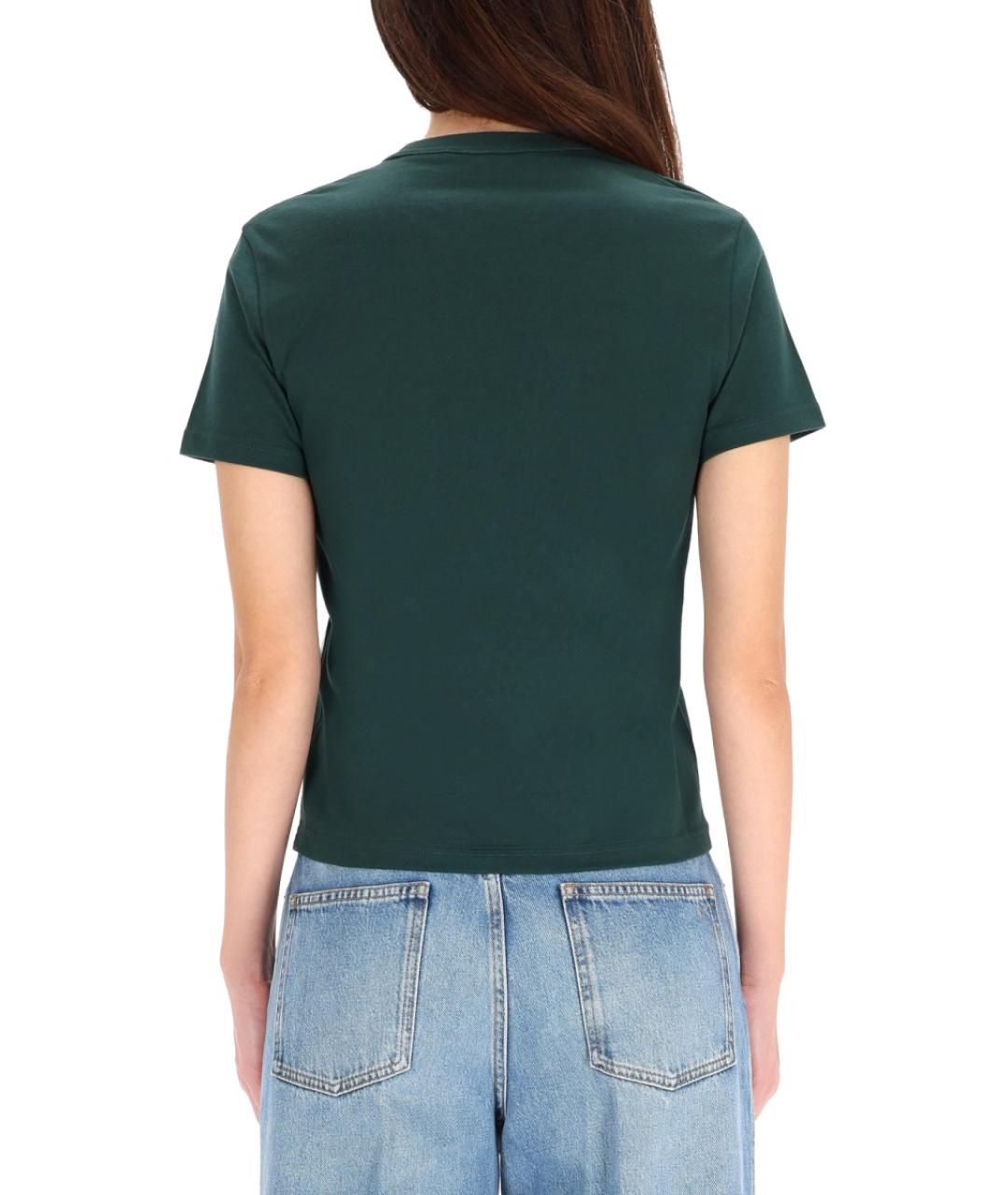 GUCCI Зеленая хлопковая футболка, фото 3