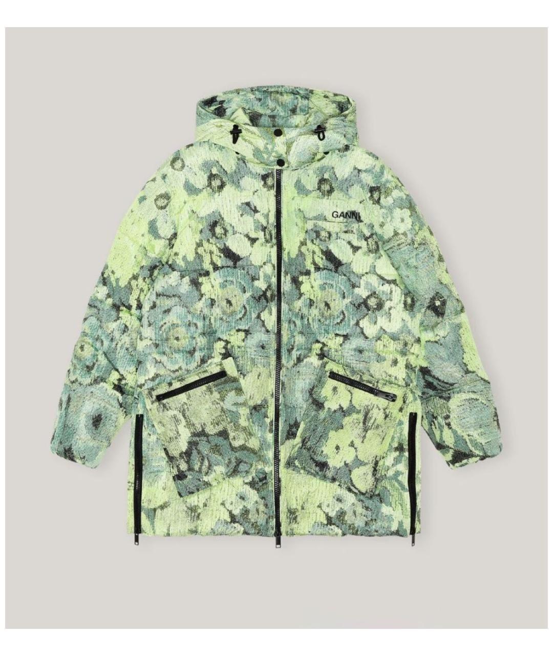 GANNI Салатовая хлопковая куртка, фото 8