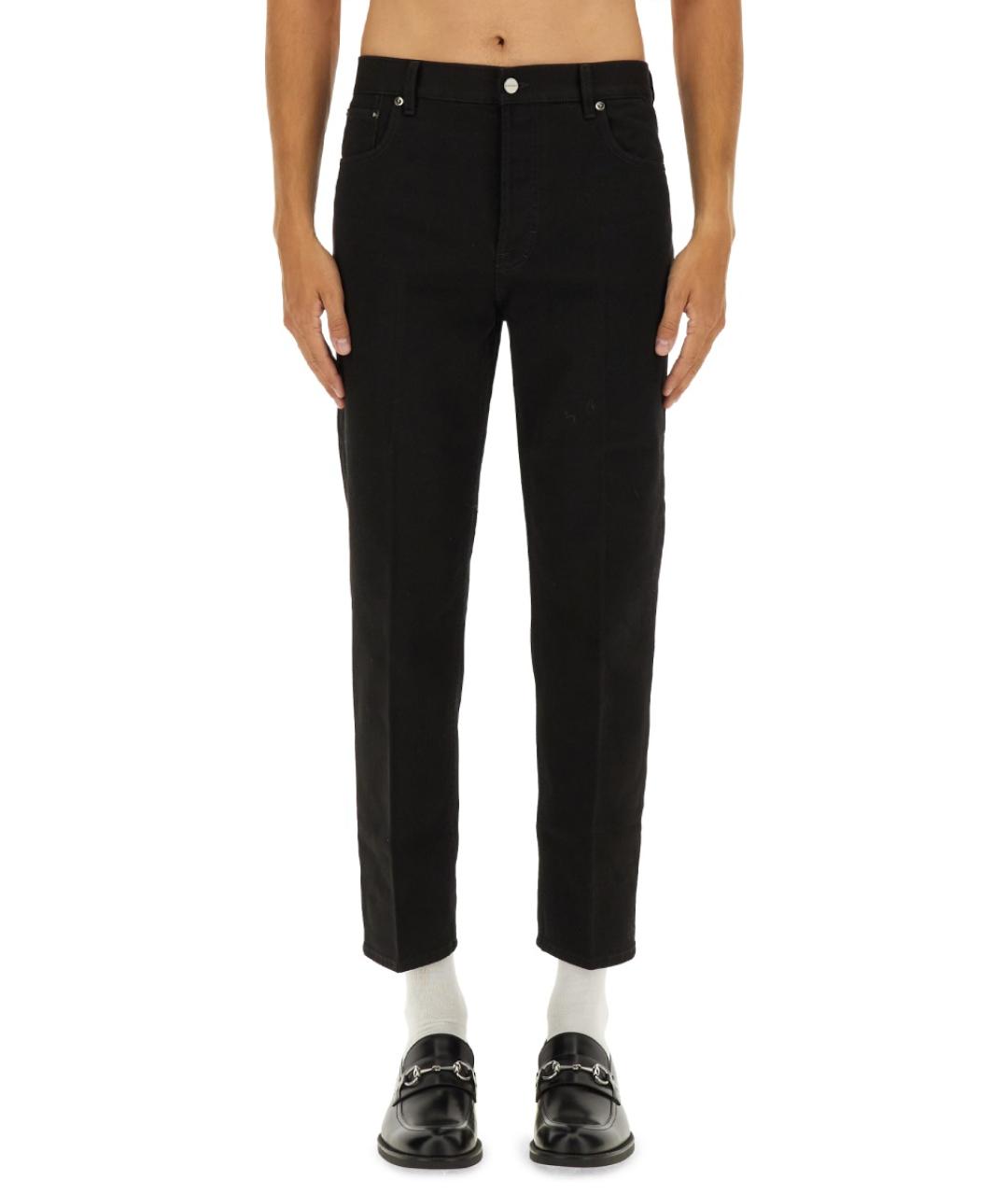 GUCCI Черные хлопковые повседневные брюки, фото 1