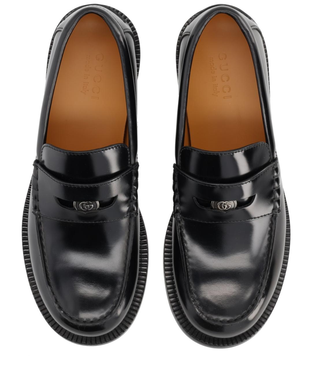 GUCCI Черные кожаные лоферы, фото 5